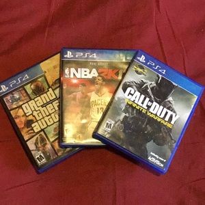PS4 games (GTA 5,2k17, and COD Infinite Warfare)